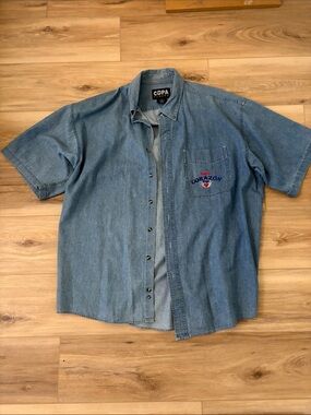 Denim Short-Sleeve Shirt COPA BANANA TEQUILA CORAZON VINTAGE oversized unisex
